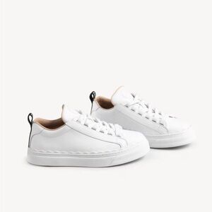 Chloé Lauren White Leather Sneakers // Size 8.5/9